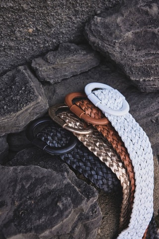 Cinturón de piel Belya - Blanco - Maison 123