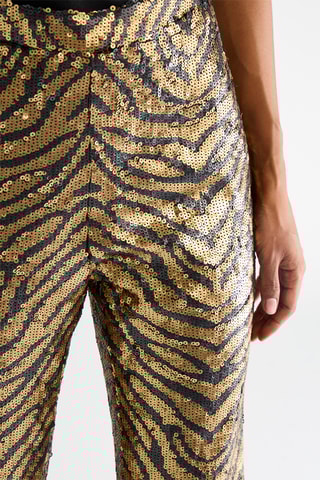 Pantalon bootcut taille haute - Doré et noir - Raey