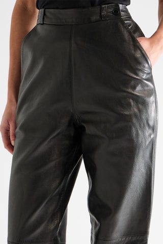 Pantalón tapered de piel de cordero - Negro - Raey