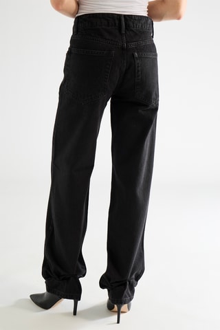 Jean en coton biologique taille haute - Noir - Raey