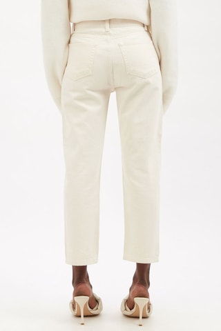 Jean droit en coton biologique - Blanc - Raey