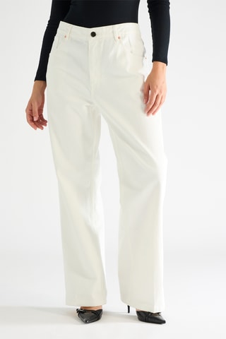 Jean en coton biologique taille haute - Blanc - Raey