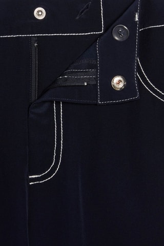 Jean droit en soie - Bleu foncé - Claudie Pierlot