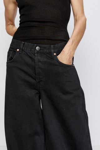 Jean flare en coton biologique - Noir - Raey