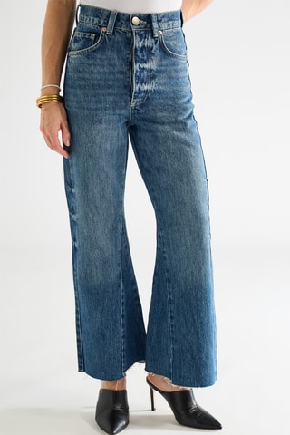 Jean flare en coton biologique - Noir - Raey