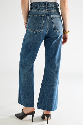 Jean flare en coton biologique - Noir - Raey