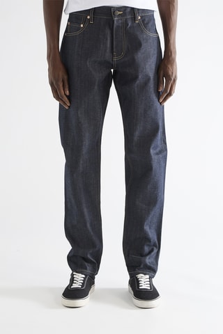 Jean en coton biologique - Bleu foncé - Raey