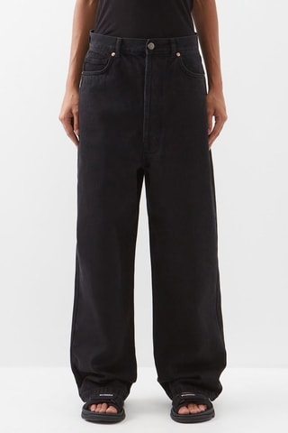 Vaquero baggy de algodón orgánico - Negro - Raey