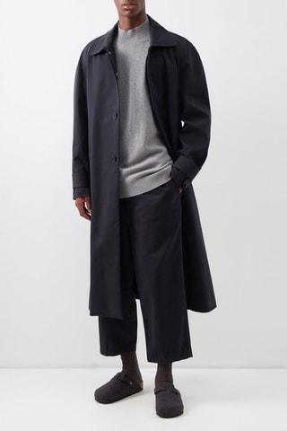 Manteau en coton biologique - Bleu marine - Raey