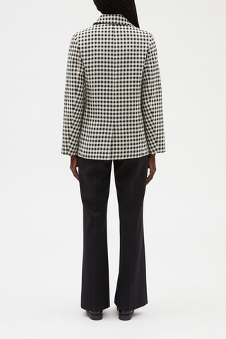 Manteau à carreaux - Blanc et noir - Claudie Pierlot