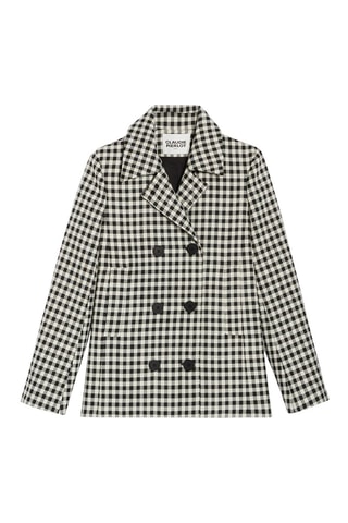 Manteau à carreaux - Blanc et noir - Claudie Pierlot
