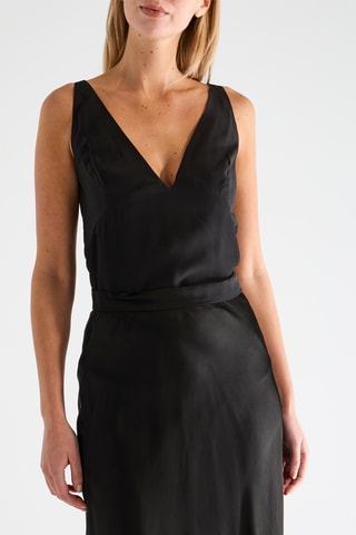 Top en soie - Noir - Raey