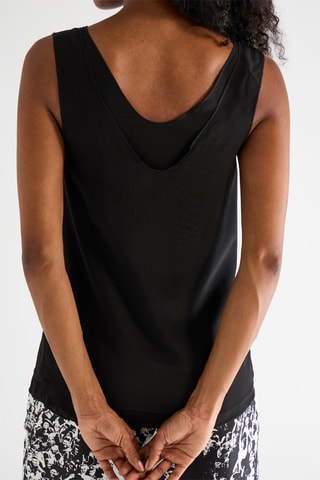 Top en soie - Noir - Raey