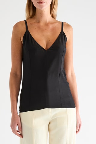 Top en soie - Noir - Raey