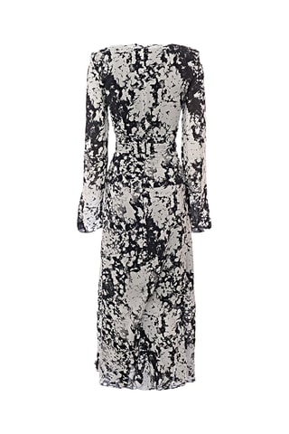 Robe midi - Noir et blanc - Raey
