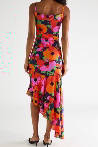 Robe midi en soie - Rouge - Raey