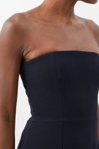 Robe bustier en laine - Bleu marine - Raey