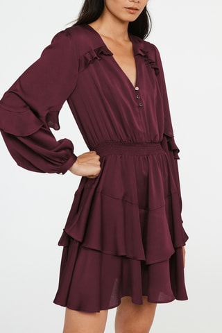 Robe volantée - Bordeaux - Claudie Pierlot