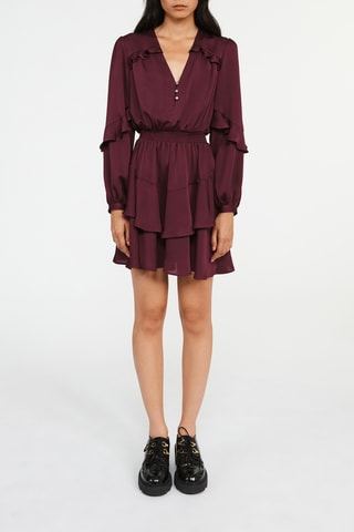 Robe volantée - Bordeaux - Claudie Pierlot