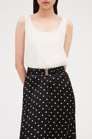 Vestido efecto doble prenda midi - Negro y blanco - Claudie Pierlot