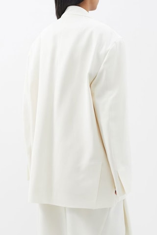 Veste de costume en laine - Blanc - Raey