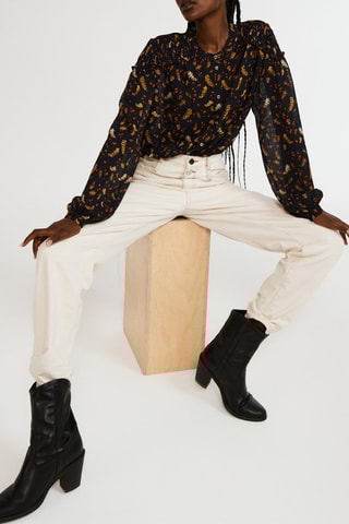 Chemisier - Noir et corail - Claudie Pierlot