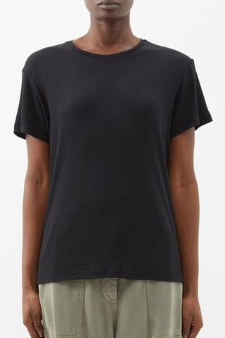 Camiseta de algodón orgánico - Negro - Raey