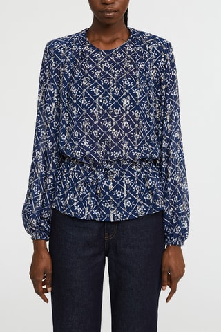 Blouse - Bleu marine et blanc - Claudie Pierlot