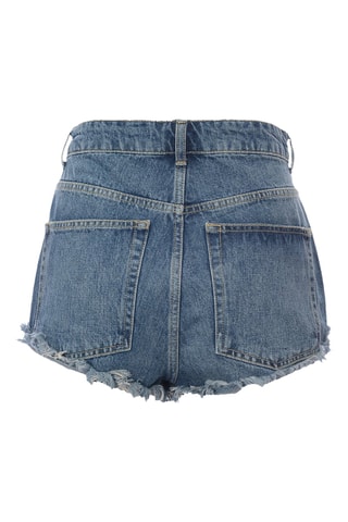 Short en jean en coton biologique - Bleu cobalt - Raey