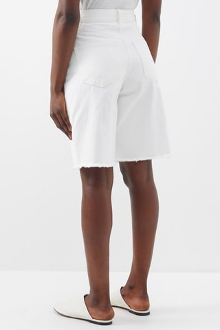 Short en jean en coton biologique – Blanc  - Raey