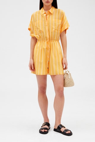 Combishort à rayures - Jaune - Claudie Pierlot
