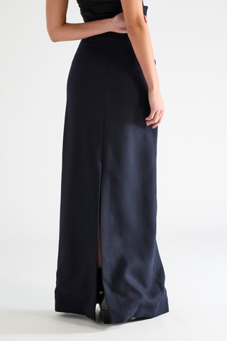Jupe longue taille haute - Bleu marine - Raey