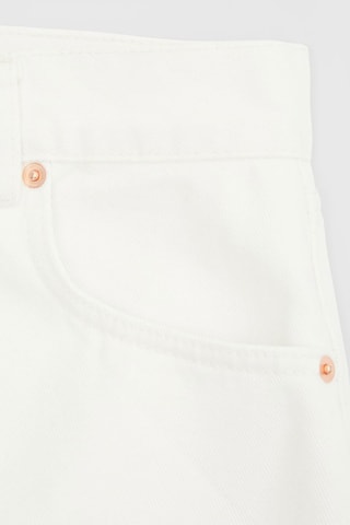 Jupe droite en jean en coton biologique - Blanc - Raey