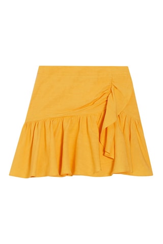 Jupe courte volantée - Jaune - Claudie Pierlot