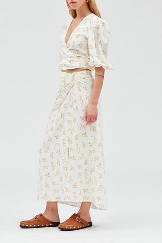 Jupe mi-longue fluide - Ecru - Claudie Pierlot