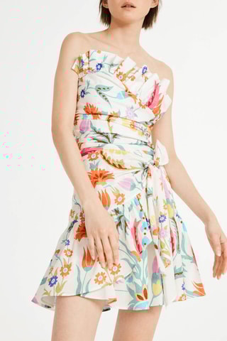 Jupe portefeuille - Ecru et orange - Claudie Pierlot