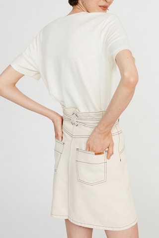 Jupe droite taille haute - Ivoire - Claudie Pierlot