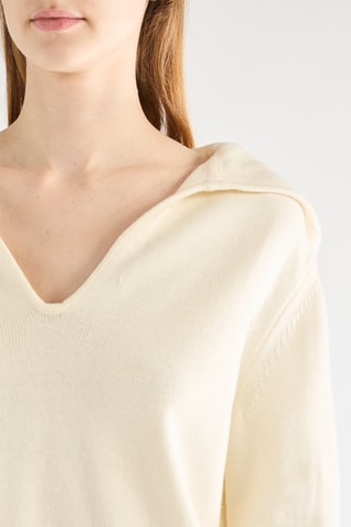 Camisola em lã merino - Cru