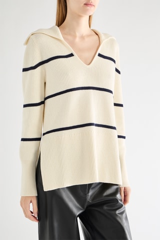 Camisola em lã merino - Cru