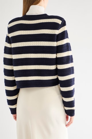 Casaco em lã merino - Azul-marinho