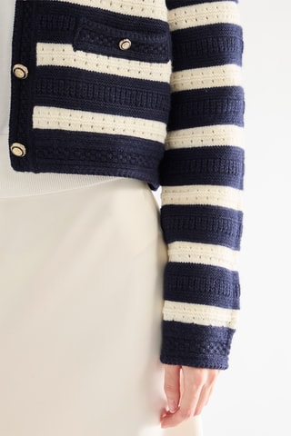 Casaco em lã merino - Azul-marinho