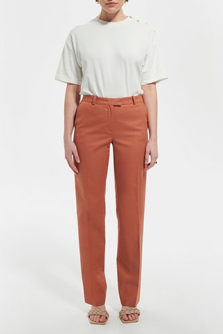 Calças direitas - Laranja