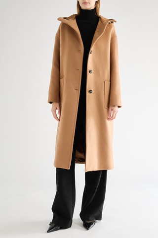 Sobretudo em lã virgem - Camel