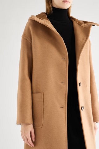 Sobretudo em lã virgem - Camel