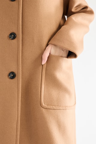 Sobretudo em lã virgem - Camel