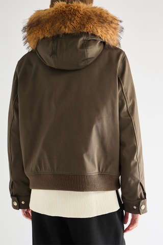 Casaco com capuz - Caqui