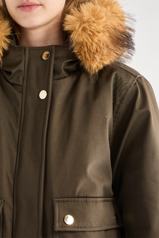 Casaco com capuz - Caqui