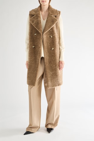 Sobretudo sem mangas - Castanho