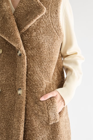 Sobretudo sem mangas - Castanho