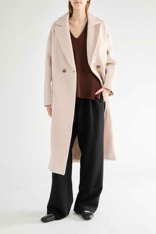 Sobretudo em lã - Bege